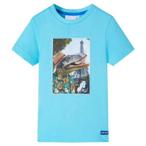 vidaXL T-shirt för barn aqua 116