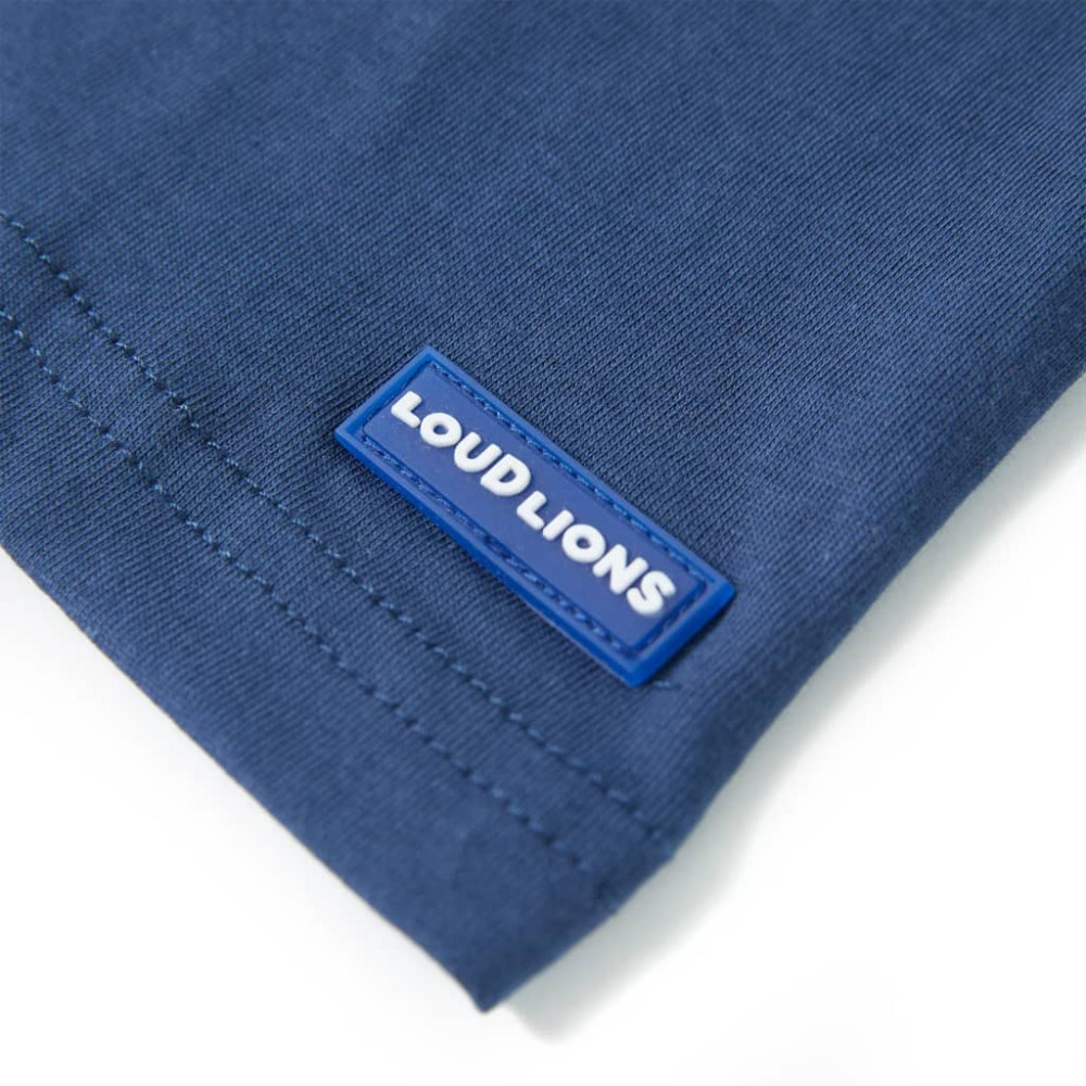 Produktbild för T-shirt för barn mörkblå 116