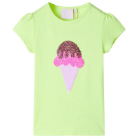 Produktbild för T-shirt för barn neongul 104
