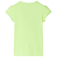 Produktbild för T-shirt för barn neongul 128