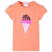 Produktbild för T-shirt för barn neonorange 92