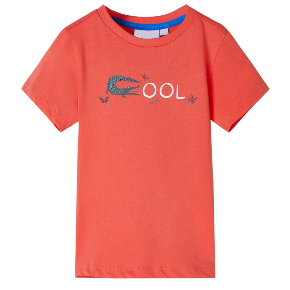 Produktbild för T-shirt med korta ärmar för barn ljusröd 128