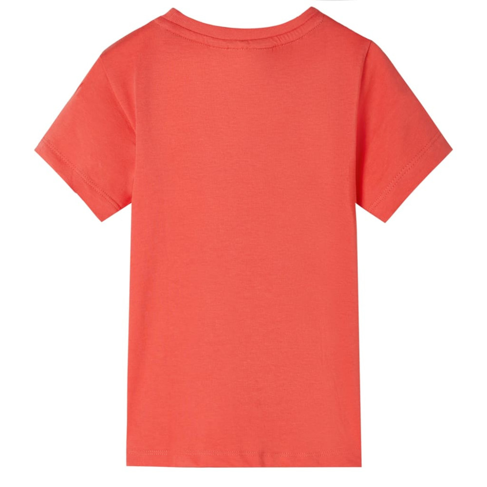 Produktbild för T-shirt med korta ärmar för barn ljusröd 128