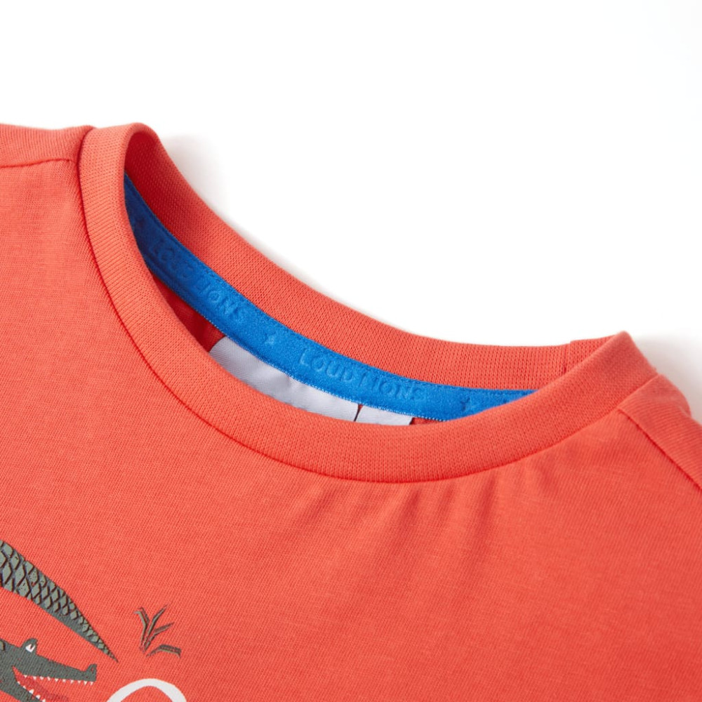 Produktbild för T-shirt med korta ärmar för barn ljusröd 128