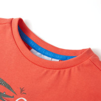 Produktbild för T-shirt med korta ärmar för barn ljusröd 128