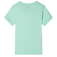 Produktbild för T-shirt med korta ärmar för barn ljusgrön 140