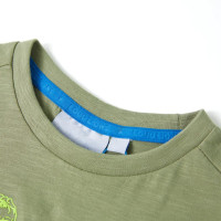 Produktbild för T-shirt med korta ärmar för barn ljus khaki 128