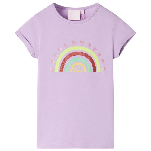 vidaXL T-shirt för barn ljus lila 140