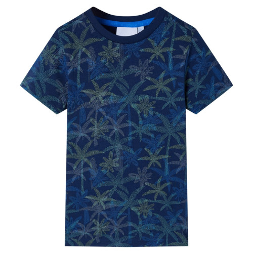 vidaXL T-shirt för barn marinblå 92