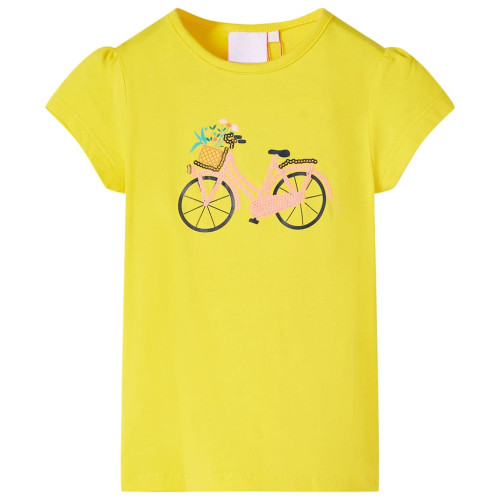 vidaXL T-shirt för barn gul 128