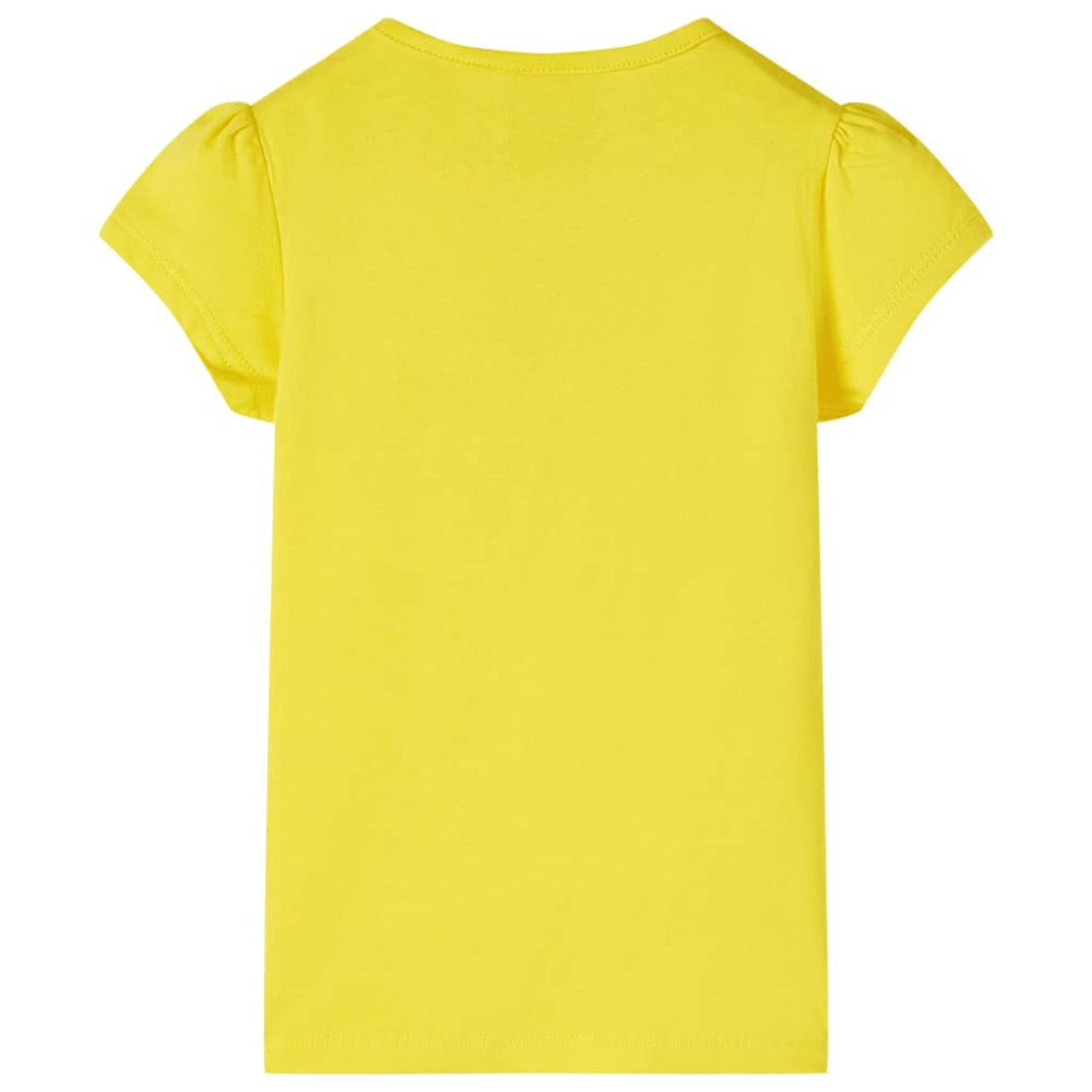 Produktbild för T-shirt för barn gul 128
