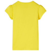 Produktbild för T-shirt för barn gul 128