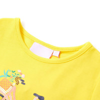 Produktbild för T-shirt för barn gul 128
