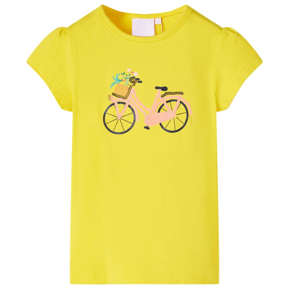 Produktbild för T-shirt för barn gul 104