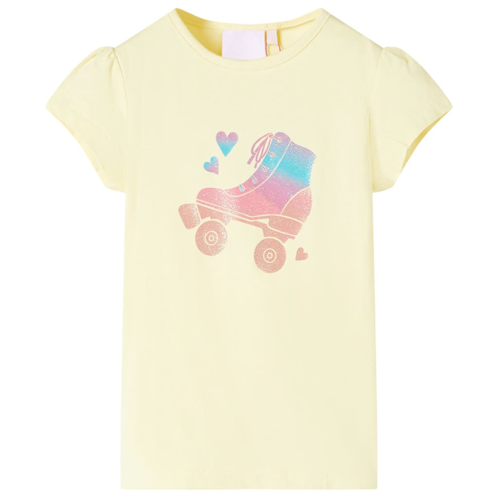 Produktbild för T-shirt för barn mild gul 92