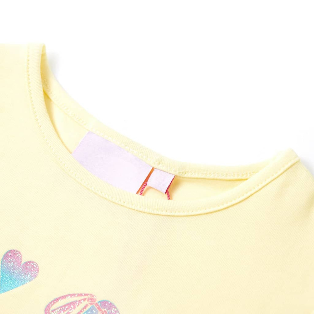 Produktbild för T-shirt för barn mild gul 92