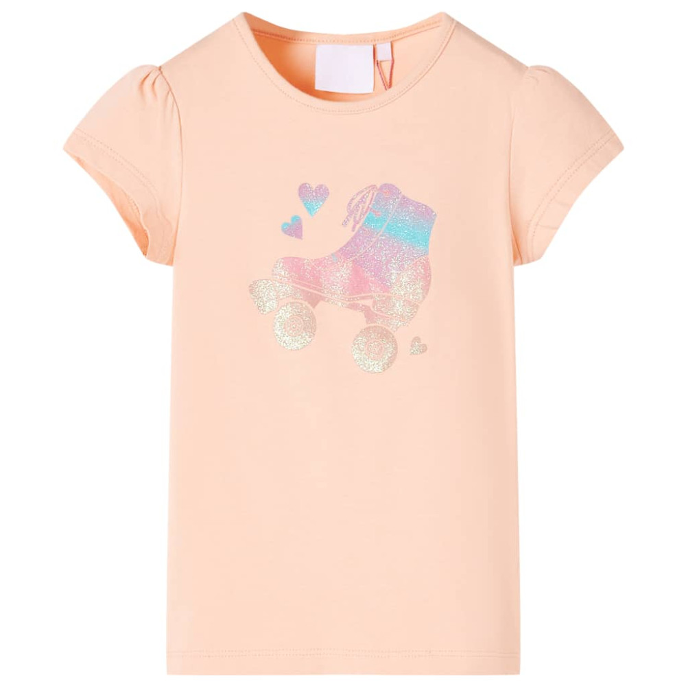 Produktbild för T-shirt för barn ljus orange 104