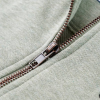 Produktbild för Barnhoodie med dragkedja khaki melange 116