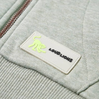 Produktbild för Barnhoodie med dragkedja khaki melange 116