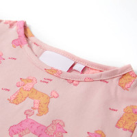 Produktbild för Barnpyjamas med korta ärmar ljusrosa 104