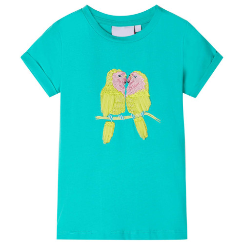 vidaXL T-shirt för barn mintgrön 140