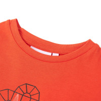 Produktbild för T-shirt för barn mörk orange 116