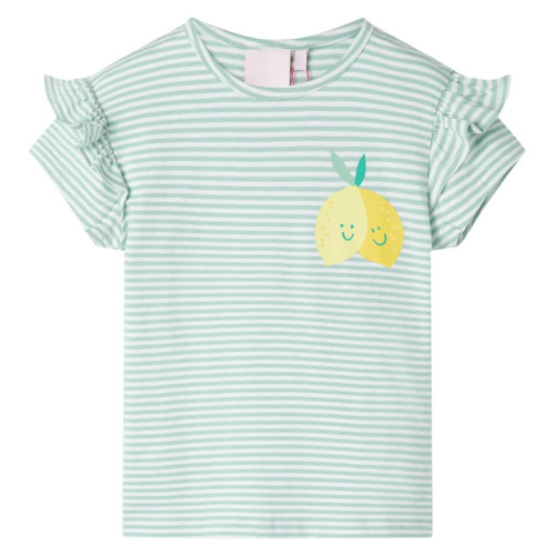 vidaXL T-shirt för barn mintgrön 116