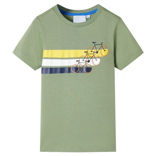 vidaXL T-shirt med korta ärmar för barn ljus khaki 104