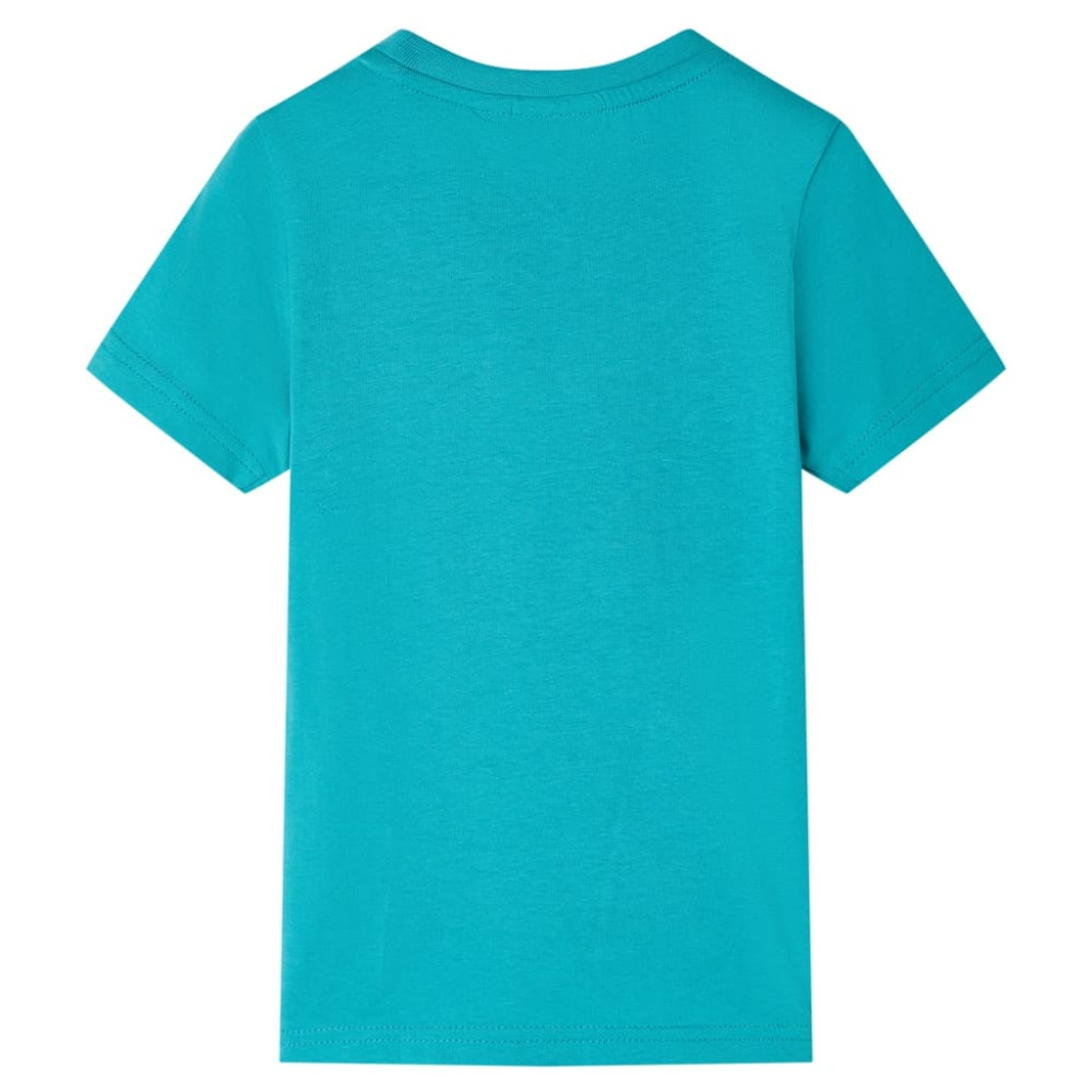 Produktbild för T-shirt med korta ärmar för barn mörk mintgrön 140