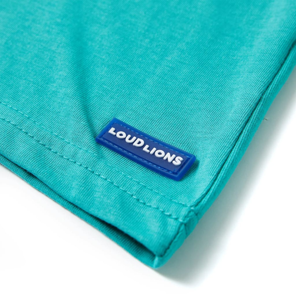 Produktbild för T-shirt med korta ärmar för barn mörk mintgrön 140
