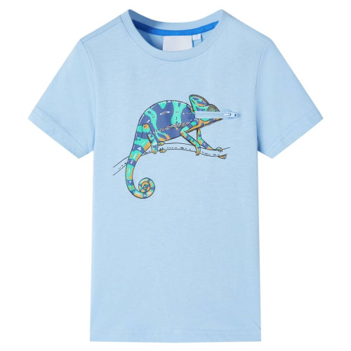 vidaXL T-shirt med korta ärmar för barn ljusblå 140