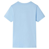 Produktbild för T-shirt med korta ärmar för barn ljusblå 140