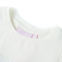 Produktbild för T-shirt med volangärmar för barn vit 116