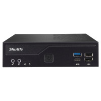 Produktbild för Shuttle DH610S persondatorer/arbetsstationer DDR4-SDRAM HDD+SSD Slim PC Mini-PC Svart