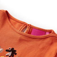 Produktbild för T-shirt med långa ärmar för barn stark orange 140