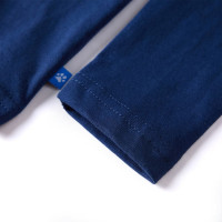 Produktbild för T-shirt med långa ärmar för barn marinblå 140