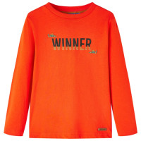 Produktbild för T-shirt med långa ärmar för barn stark orange 116