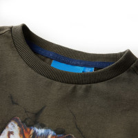 Produktbild för T-shirt med långa ärmar för barn khaki 92