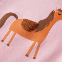 Produktbild för T-shirt med långa ärmar för barn ljus rosa 128