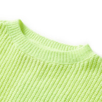 Produktbild för Stickad tröja för barn neongul 140