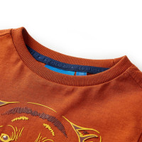 Produktbild för T-shirt med långa ärmar för barn ljusorange 104