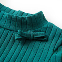 Produktbild för T-shirt med långa ärmar för barn ribbstickad mörkgrön 116