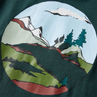 Produktbild för T-shirt med långa ärmar mörkgrön 104