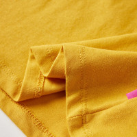 Produktbild för T-shirt med långa ärmar för barn ockra 116