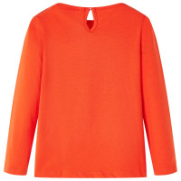 Produktbild för T-shirt med långa ärmar för barn mörk orange 128
