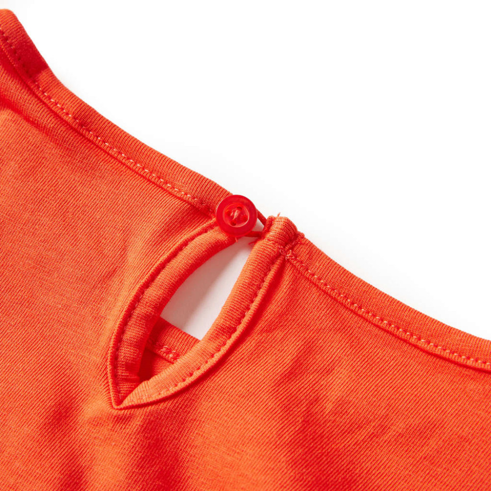 Produktbild för T-shirt med långa ärmar för barn mörk orange 128