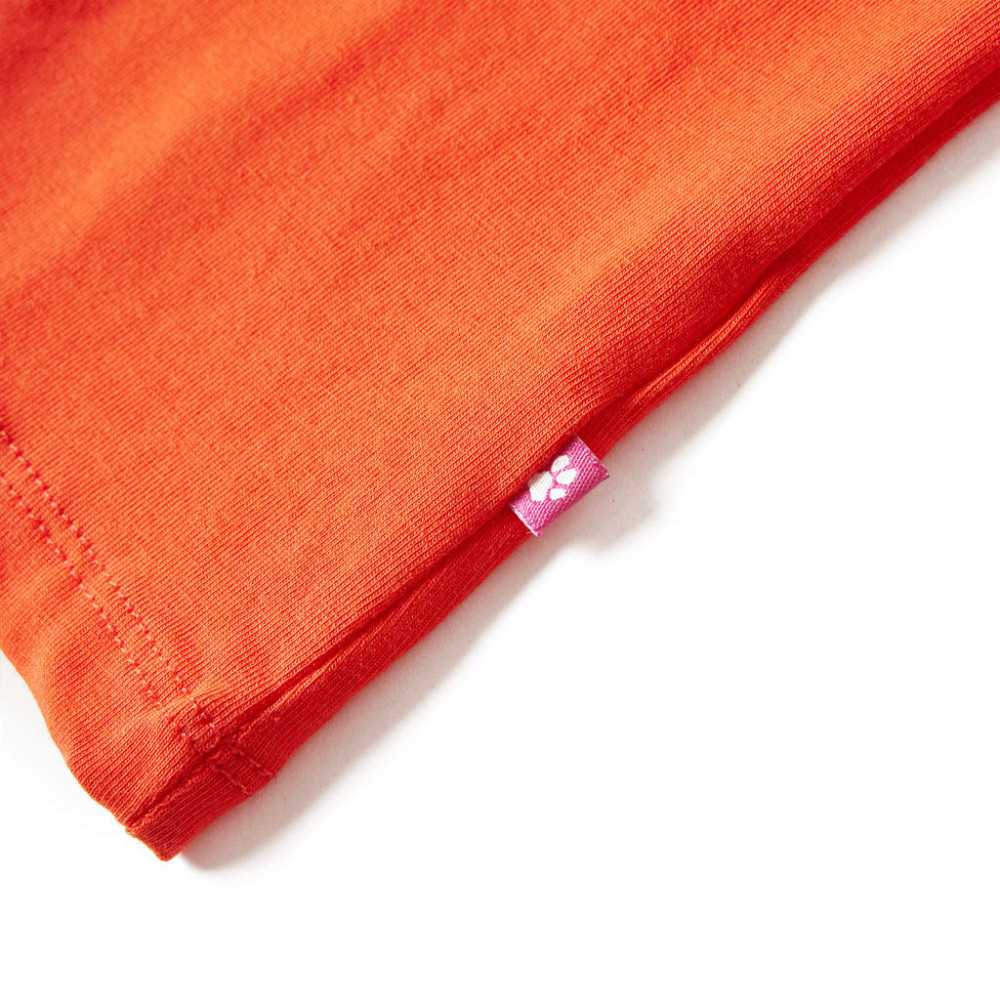 Produktbild för T-shirt med långa ärmar för barn mörk orange 128