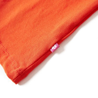 Produktbild för T-shirt med långa ärmar för barn mörk orange 128