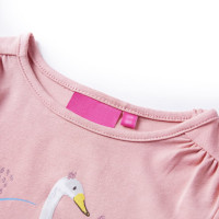 Produktbild för T-shirt med långa ärmar för barn ljusrosa 140
