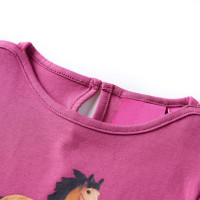 Produktbild för T-shirt med långa ärmar för barn hallonrosa 140